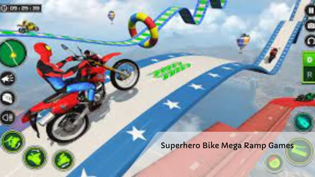 Superhero Bike Mega Ramp Games3